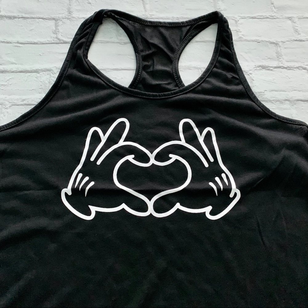 Mickey ❤️ Gloves Graphic Racerback Tank - Picture 4 of 7
